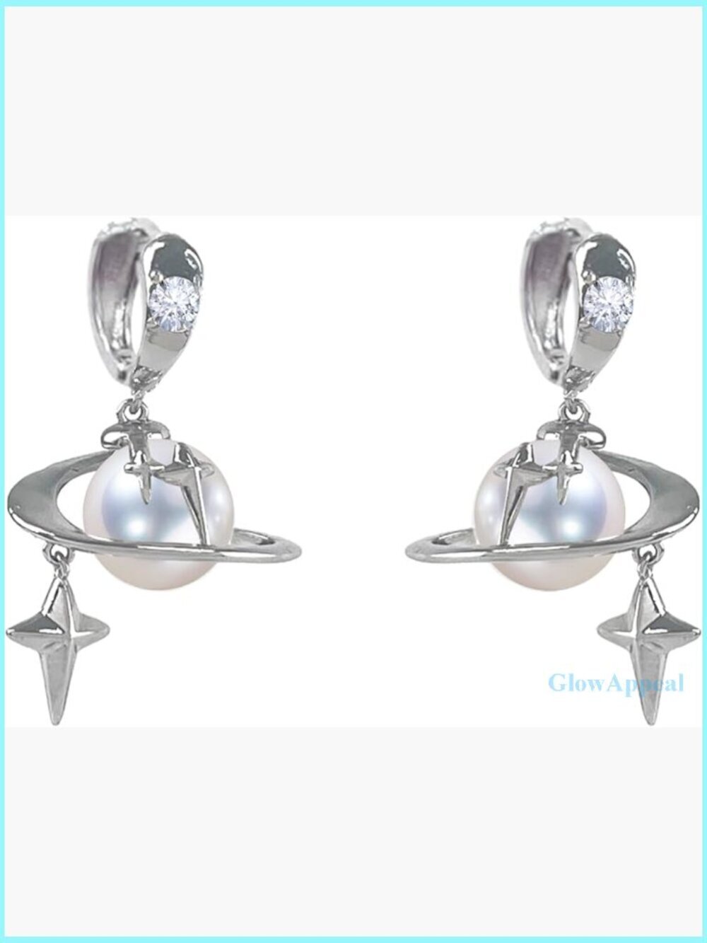 Titanium Steel Drop Earrings with Pearl Accents for Everyday Wear
